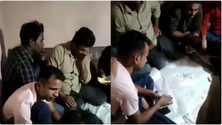 खाकी बदनाम! टीकमगढ़ में पुलिस वाले खेल रहे थे जुआ, वीडियो वायरल होने के बाद 6 पर गिरी गाज