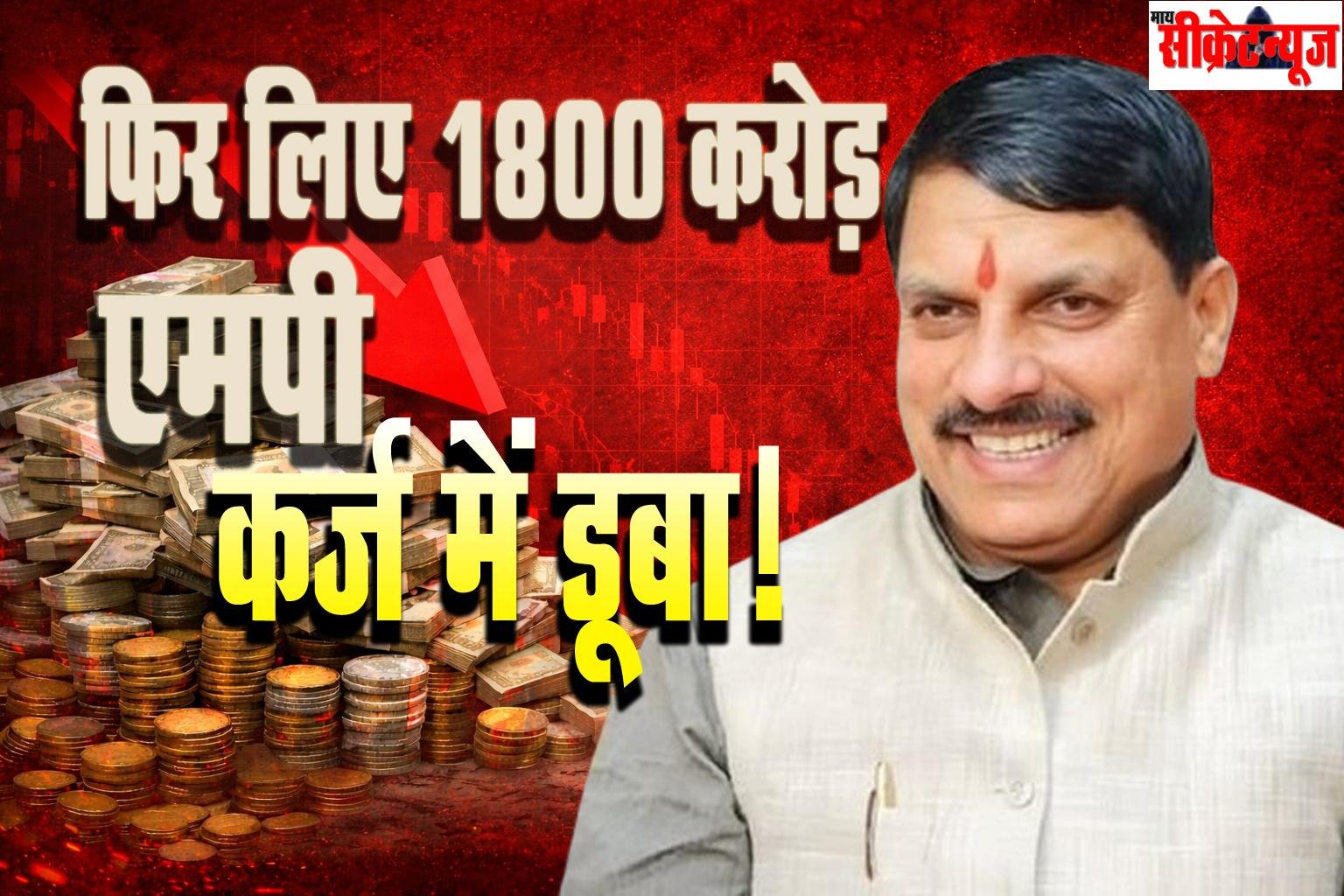 खाली खजाना, भारी वादे— कर्ज के सहारे चल रही मोहन सरकार ने 1800 करोड़ रुपये का नया कर्ज लिया