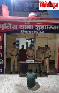 छतरपुर : पुलिस ने ग्राम ज्योराहा अंतर्गत मंदिर में चोरी का 12 घंटे के अंदर किया खुलासा- चोर को गिरफ्तार कर दान पेटी से चोरी की गई नगद राशि बरामद