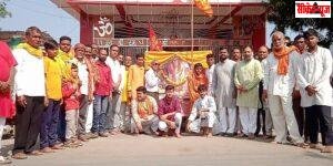 हनुमान मंदिर से रेणुका माता छावल तक निकली 12वीं पदयात्रा, भक्ति में झूमे श्रद्धालु।